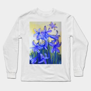 Bluebells watercolour painting Long Sleeve T-Shirt